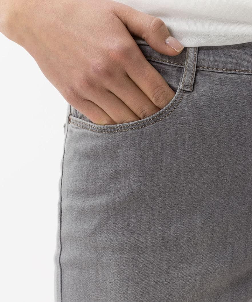 Brax Damen Jeans Style Mary S Ultralight Organic Cotton Verkürzt I 27W / 30L Used Light Grey, 27W /