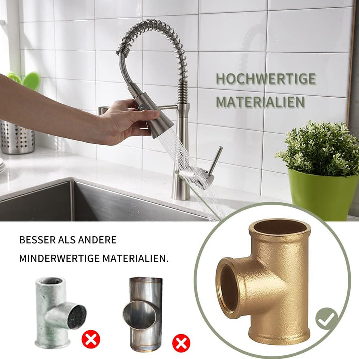 AIMADI Wasserhahn Küche Mischbatterien Küchenarmatur Brause Ausziehbar Spiralfederarmatur Küchenspül