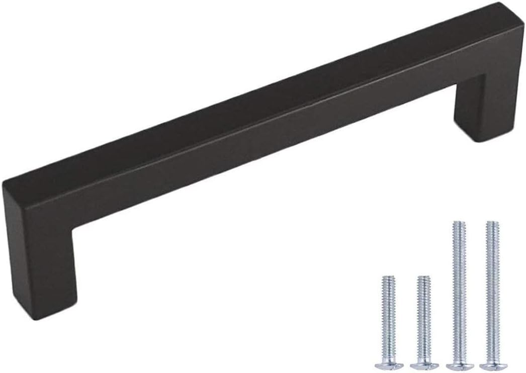 20 Stück Küchengriffe Schwarz LONTAN Griffe Schwarz 128mm lochabstand Griffe für Küchenschränke Schr