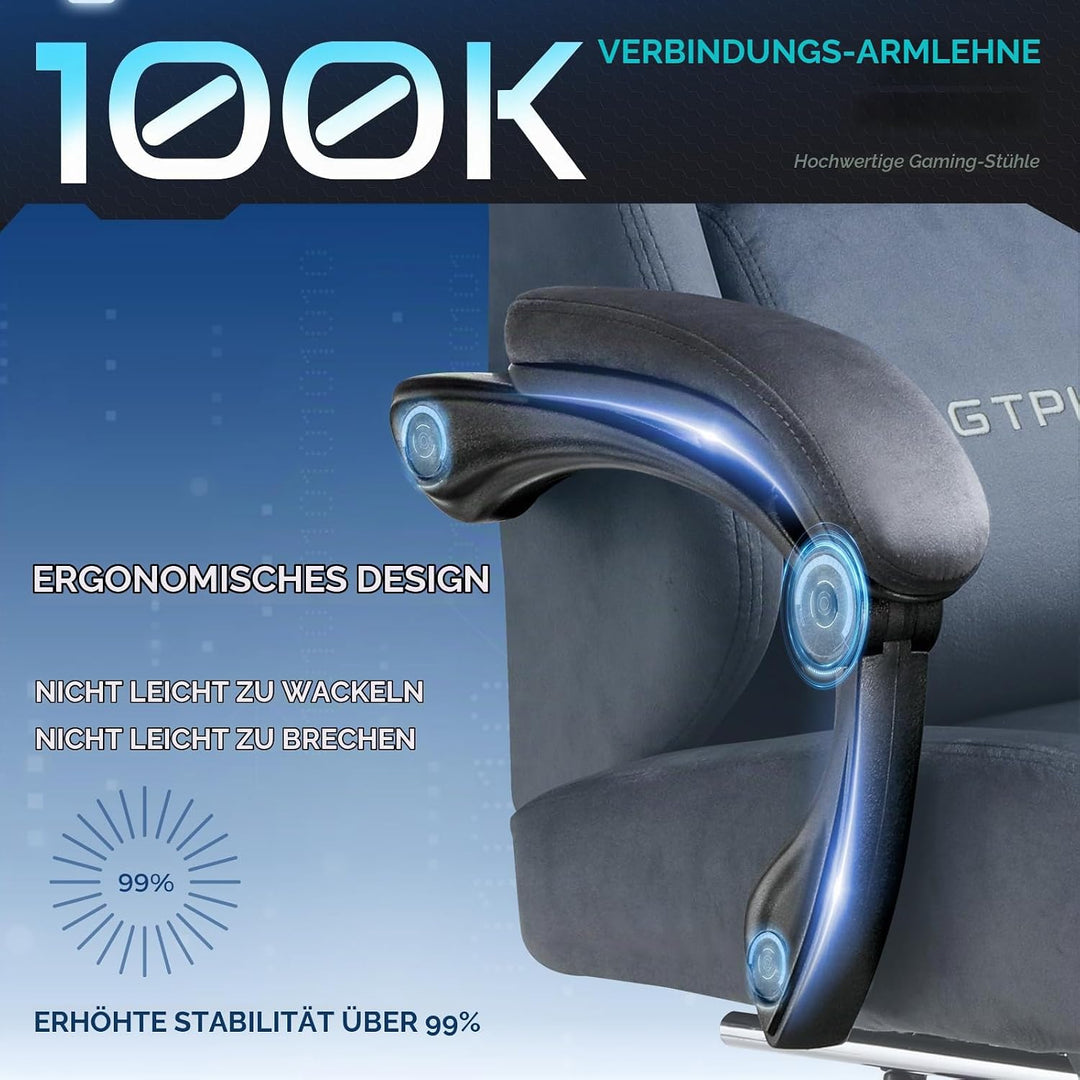 GTPLAYER Gaming Stuhl, Atmungsaktiver Bürostuhl, bürostuhl ergonomisch, Hochwertiger - Stoff, Ergono