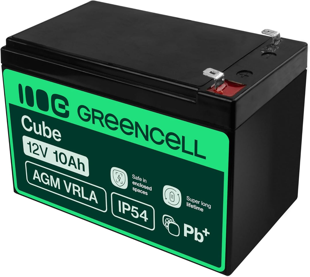 Green Cell® AGM 12V 10Ah Akku Vlies VRLA Blei-Batterie Bleiakku Ersatzakku Gelakku Akkubatterie Zykl