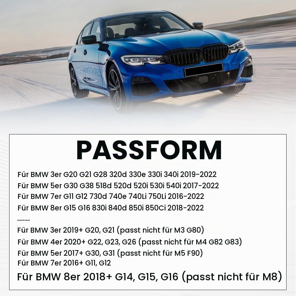 1 Paar Spiegelkappen Links Rechts Seitenspiegel Abdeckkappen für B-M-W G20 G21 G30 G31 G11 G14 G15 (