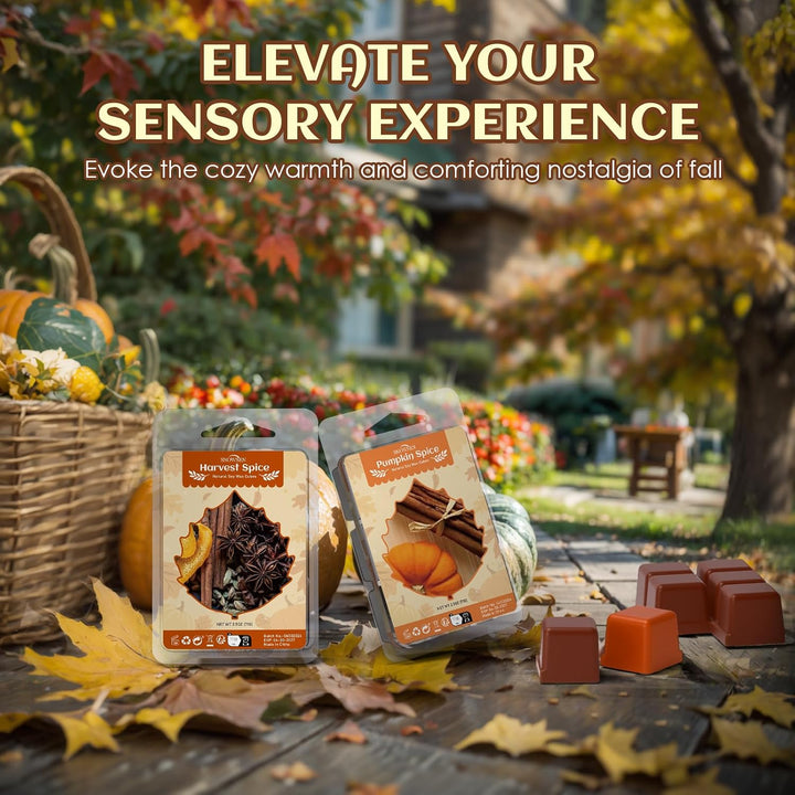Herbst Duftwachs für Duftlampe, Natürliches Wax Melts Sojawachs Schmilzt, Wachswürfel, Duftwachswürf