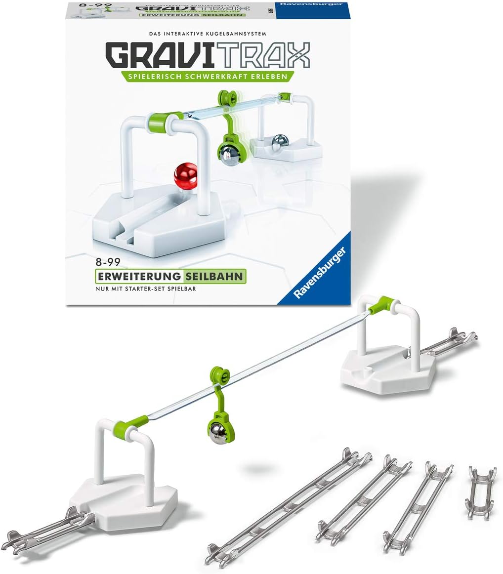 Ravensburger GraviTrax 26116 - GraviTrax Erweiterung Seilbahn - Ideales Zubehör für spektakuläre Kug