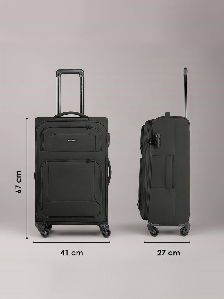 SMARTBOX Weichgepäck Check-in Koffer für Damen &amp; Herren | Mittelgrosser Trolley 41 x 27 x 67 cm | 4