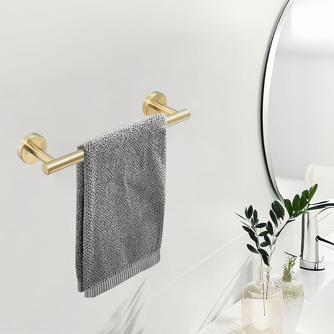 Gold Gebürstet Handtuchhalter,Klopapierhalter,2 Stück Badezimmer,Wand Badezimmer Zubehör,Edelstahl S
