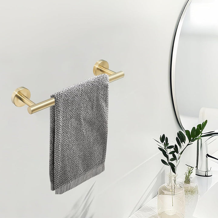 Gold Gebürstet Handtuchhalter,Klopapierhalter,2 Stück Badezimmer,Wand Badezimmer Zubehör,Edelstahl S