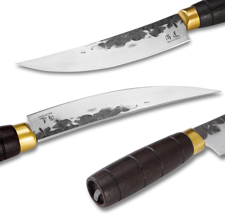 SHANGDAO Kochmesser, schwarzes geschmiedetes Küchenmesser mit Klinge aus hochelastischem Edelstahl,
