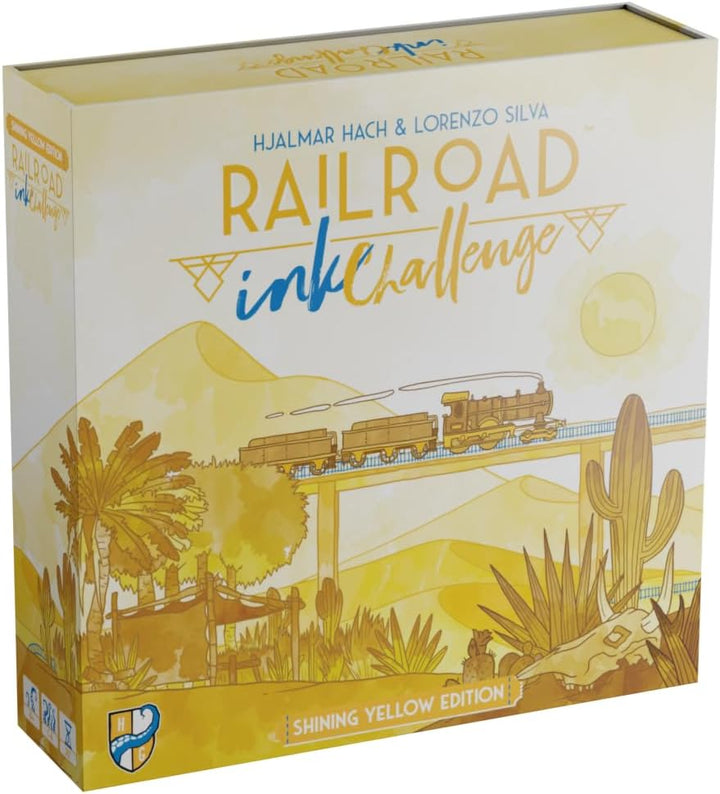 Asmodee, Railroad Ink Challenge-Shining Yellow Edition, Board Game, 1-4 Players, Ages 8+, 15-30 Minu