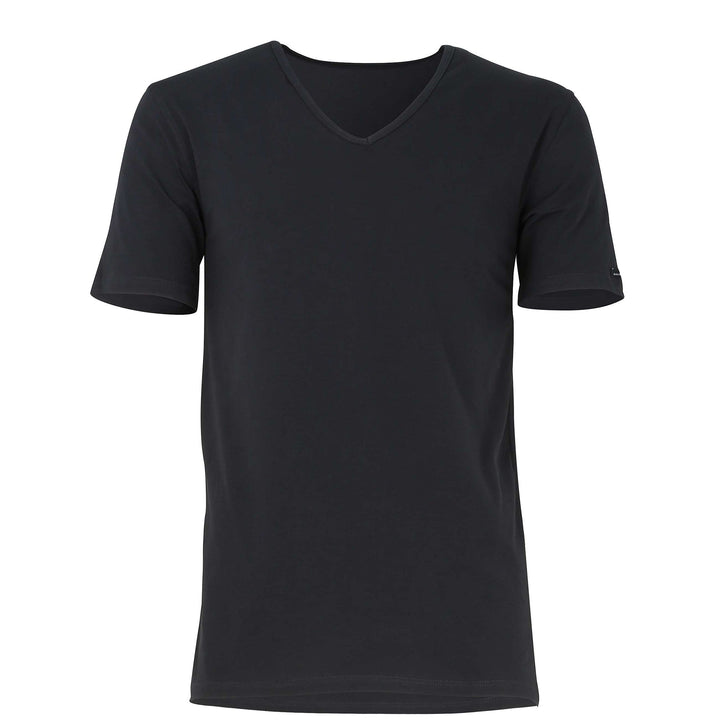 Baldessarini Herren T-Shirt weiss Uni 2er Pack, XXL Schwarz