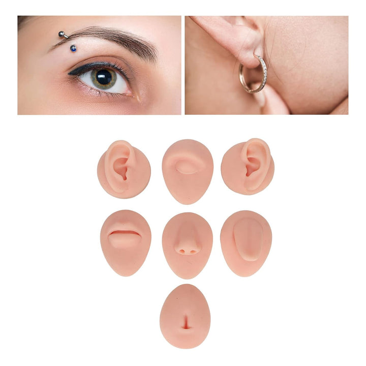 Silikon-Nasenmodell Weiches Silikon Flexibles Modell Körperteil-Display-Set Body-Piercing-Übungsmode