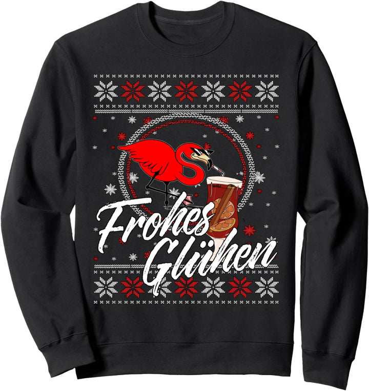 Es eskaliert eh Ugly Christmas Sweater Frohes Glühen Sweatshirt