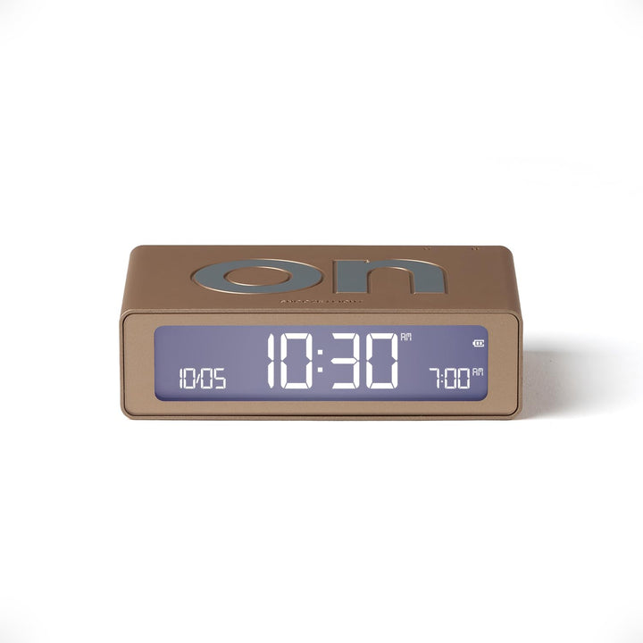 Lexon Flip Mini Reisewecker, digitaler LED-Wecker mit On/Off-Funktion, Einstellbarer Helligkeit, wie
