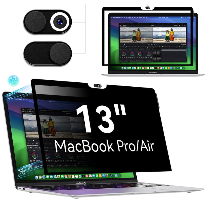 MagicSuction Blickschutzfilter Kompatibel Mit Apple MacBook Air 13 (2018-2021,M1) & MacBook Pro 13 Z