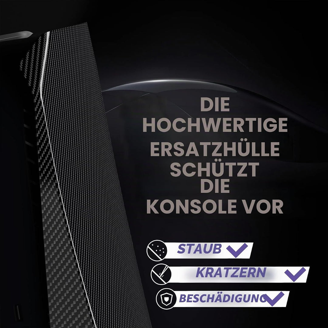 eXtremeRate Re-Design eXcover Shell für ps5 Konsole Disc Edition, Intergriert Abdeckung Seitenplatte