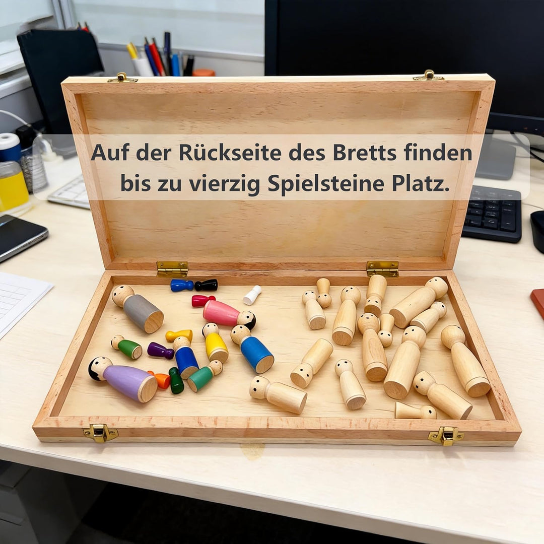 Systembrett Aufstellung Set, Familienbrett Beziehungsbrett aus Holz für Coaching Familienaufstellung