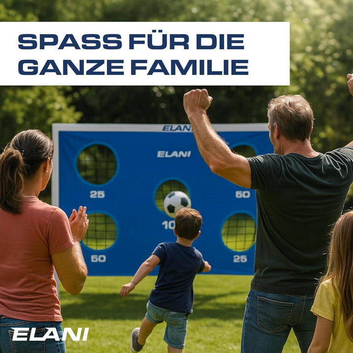 ELANI Fussballtor - wetterfest, sicher & rostfrei - 240x150cm - überall mitnehmbar & einfach aufzuba