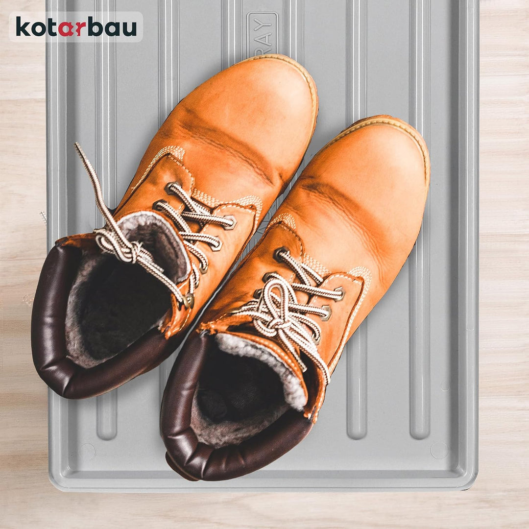 KOTARBAU® 3er Set Schuhabtropfschale - 45 x 30 cm - Abtropfmatte für nasse Schuhe - Schuhablage für