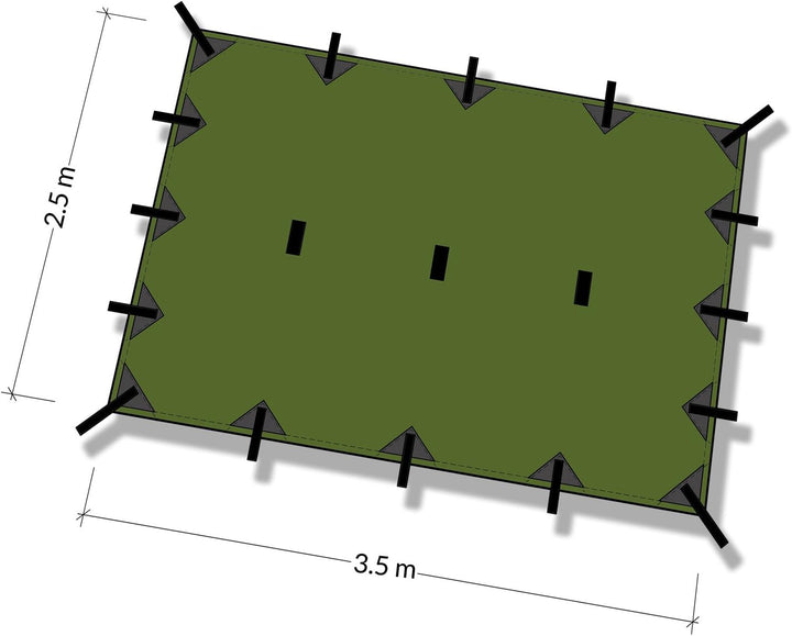 DD Tarp M Plane – vielseitige, leichte Armee-Plane Olivgrün, Olivgrün