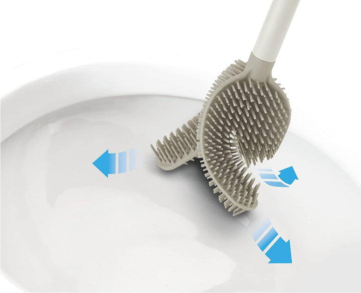Joseph Joseph Flex 360- Erweiterte Toilettenbürste und Aufbewahrungshalter Set mit Anti-Tropf, Anti-