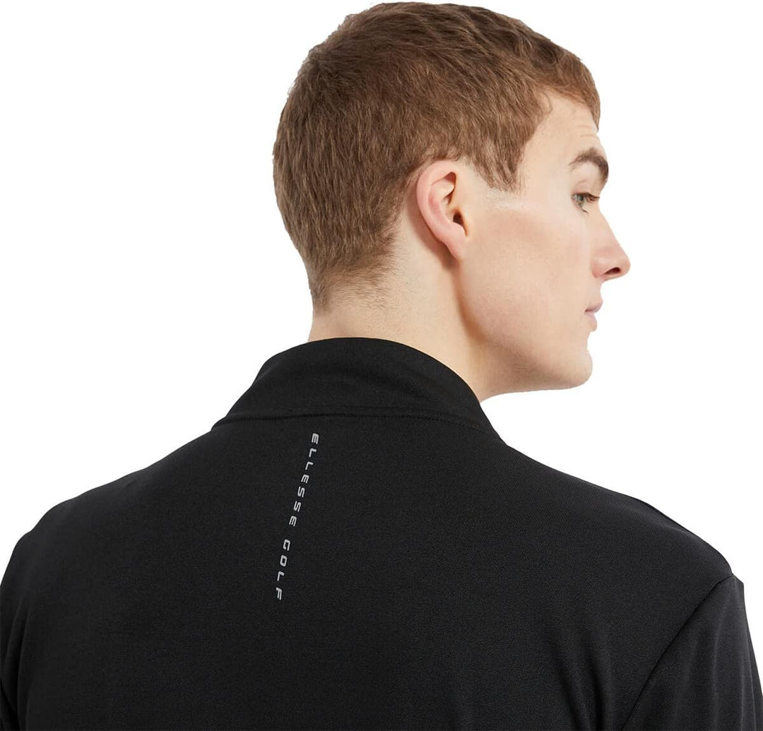 Ellesse Herren Rolbi Anti-Odour-Feuchtigkeitsdocht 1/2 Zip-Golf-Pullover L Schwarz, L Schwarz