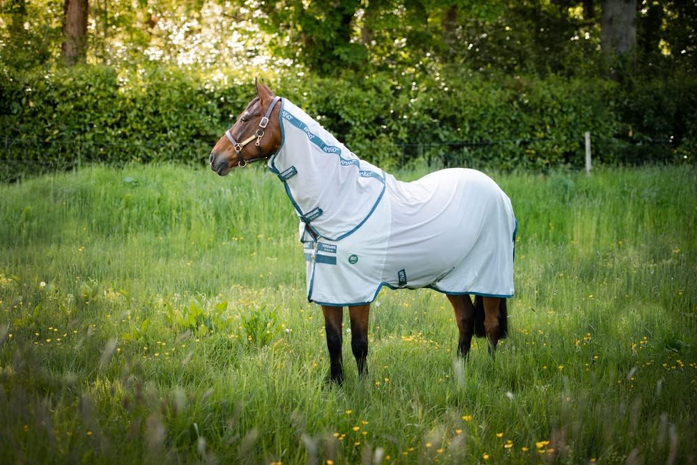 Horseware Ameco Bug Rug Silver/Tea Fliegendecke mit Halsteil 6'9, 6'9