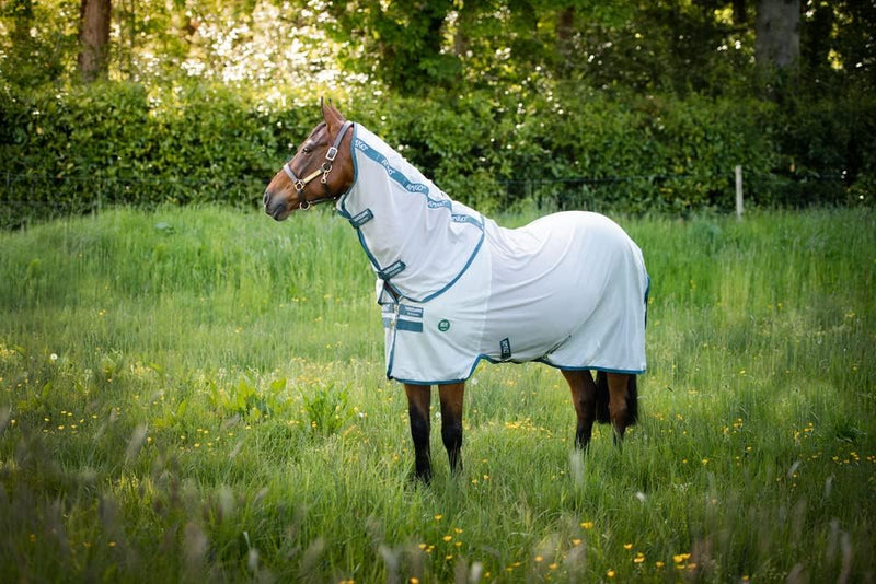 Horseware Ameco Bug Rug Silver/Tea Fliegendecke mit Halsteil 6&