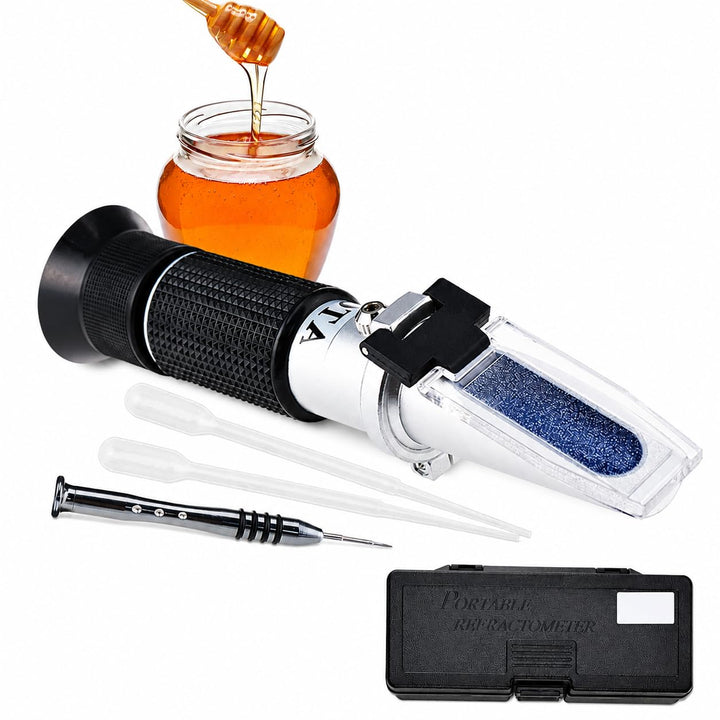 DANOPLUS Honig Feuchtigkeit 58~90% Brix Refraktometer mit ATC, Handheld Hoch Messung Angebot Zucker