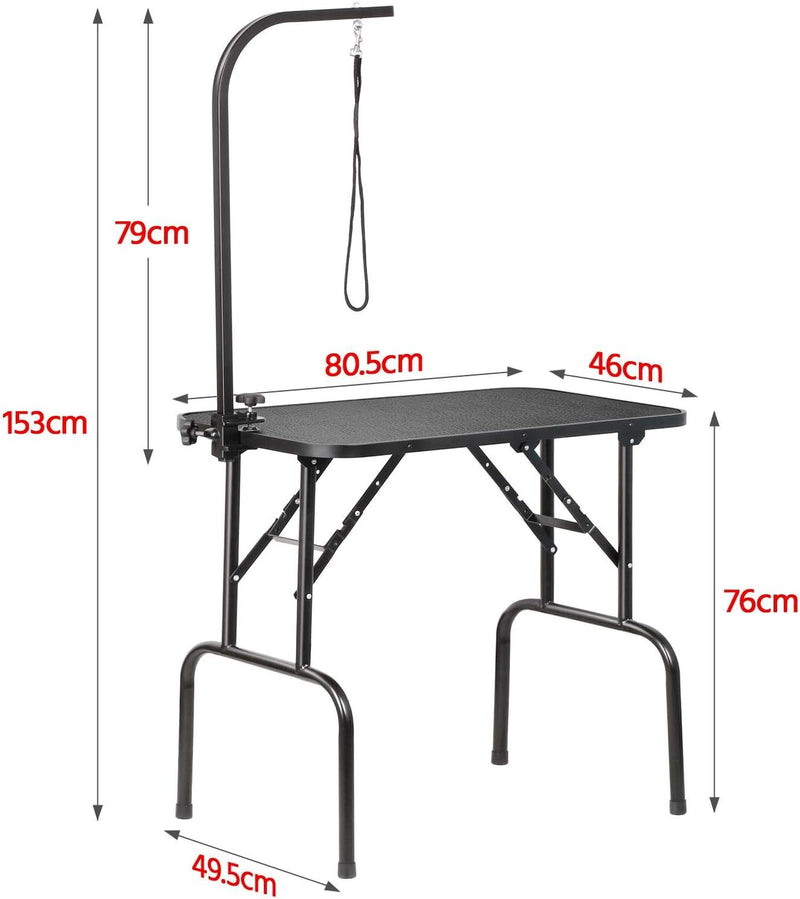 Yaheetech Trimmtisch Hunde Pflegetisch Haustier Schertisch inkl. höhenverstellbar Galgen, rutschfest