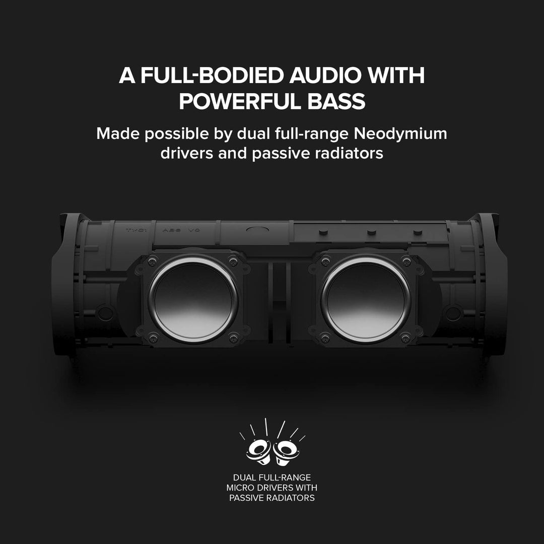 CREATIVE MUVO Go Tragbarer wasserdichter Bluetooth-5.3-Lautsprecher mit bis zu 18 Stunden Akkulaufze