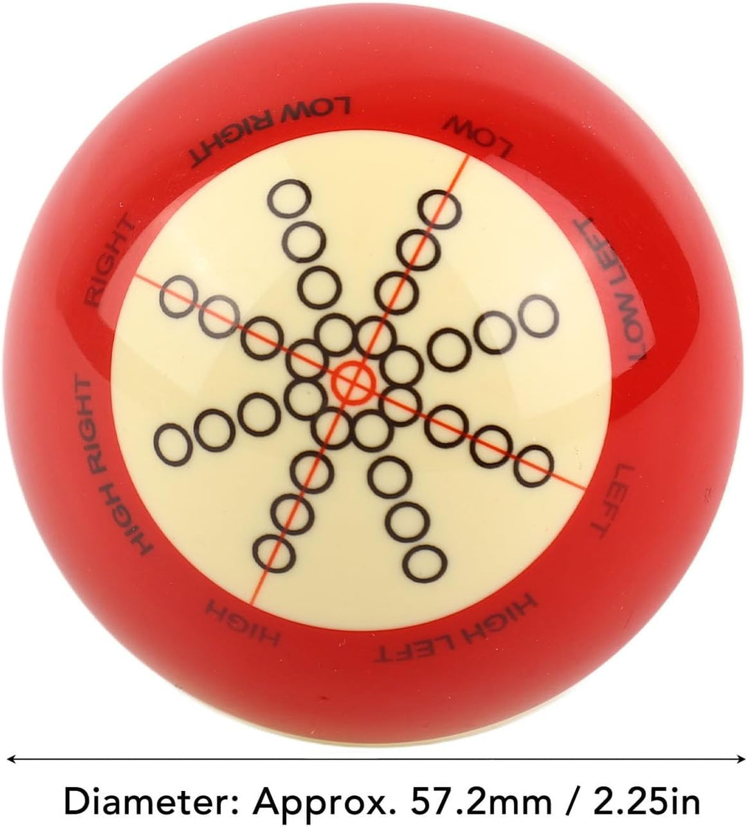 Trainings-Billardqueue-Kugel aus Kunstharz, Standard-Pool-Übungsqueue-Kugel für US-Billard Eight Bal
