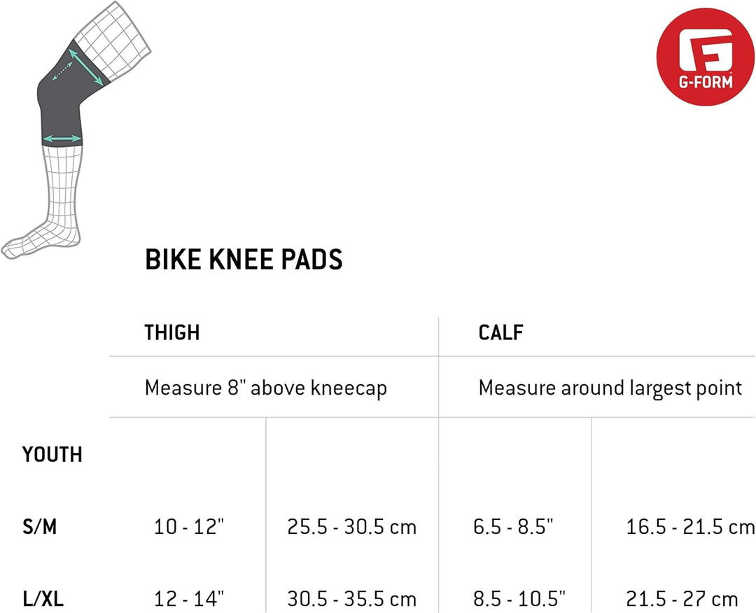 G-Form Pro-X3 Mountainbike Knieschützer - Knieschoner für Männer und Frauen - Schwarz, Jugend S/M