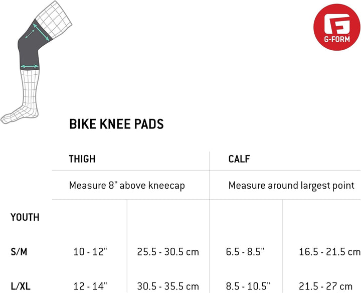 G-Form Pro-X3 Mountainbike Knieschützer - Knieschoner für Männer und Frauen - Schwarz, Jugend S/M