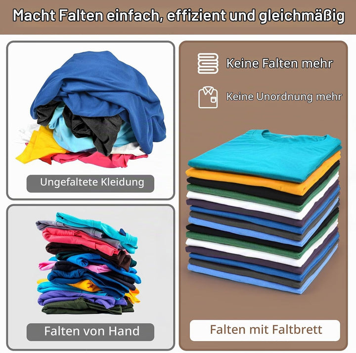 BoxLegend V7 Faltbrett für Kleidung, Falthilfe für Wäsche, Tshirt faltbrett, Wäsche Zusammenlegen Br