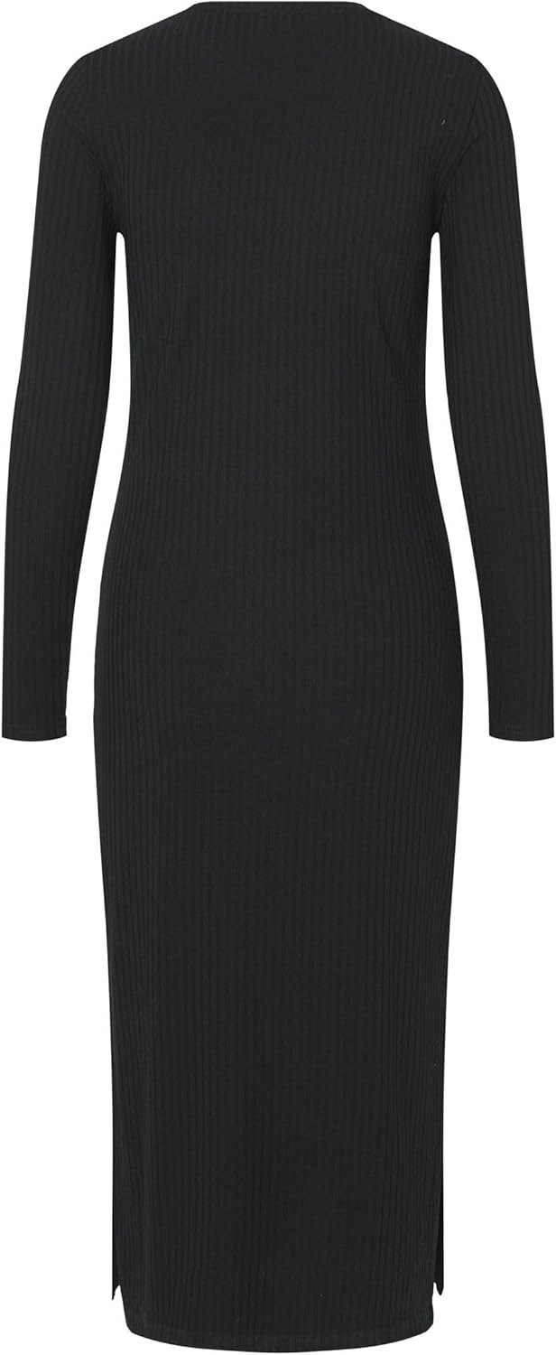 PIECES Female Midikleid PCKYLIE L Schwarz, L Schwarz