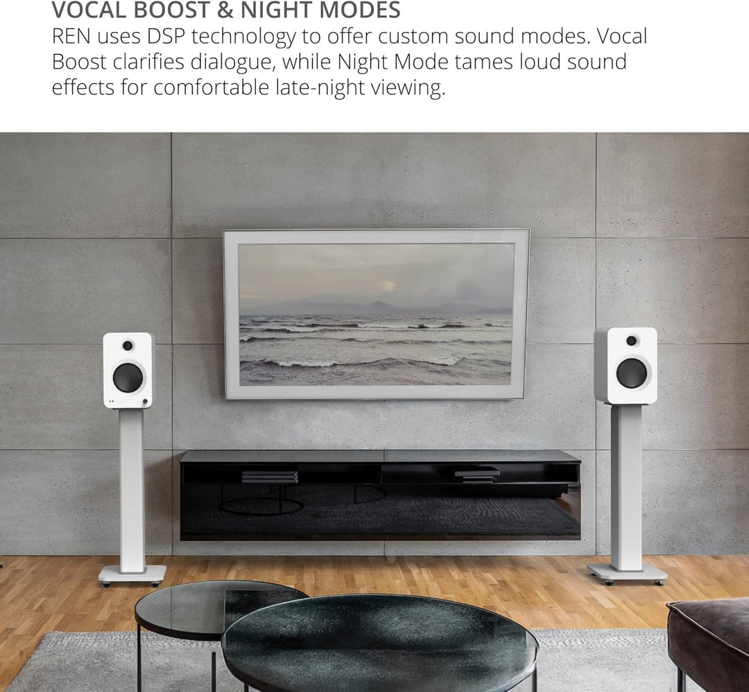 Kanto Ren 200W Powered Speaker System with HDMI ARC Input for TV & Home Theater | USB-C and Bluetoot