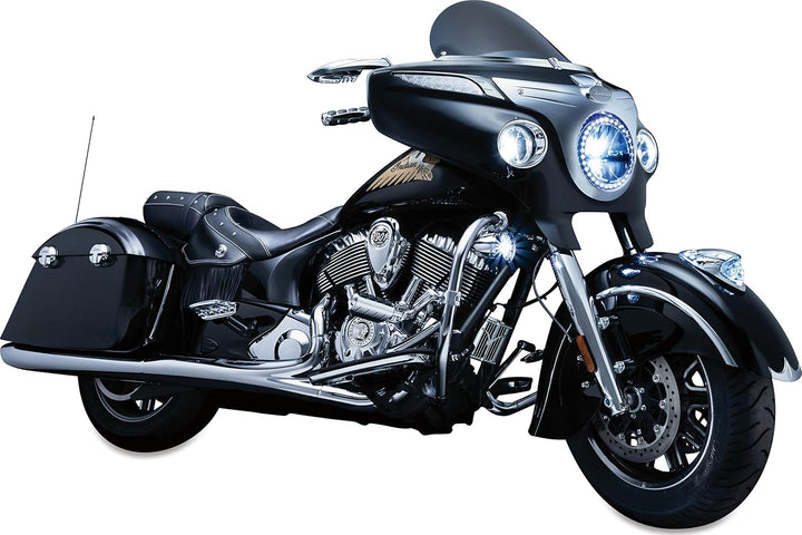 Kuryakyn 5640 Motorrad Motor Akzent Zubehör: Ölkühlerabdeckung für Indianermotorräder 2014-19, Chrom