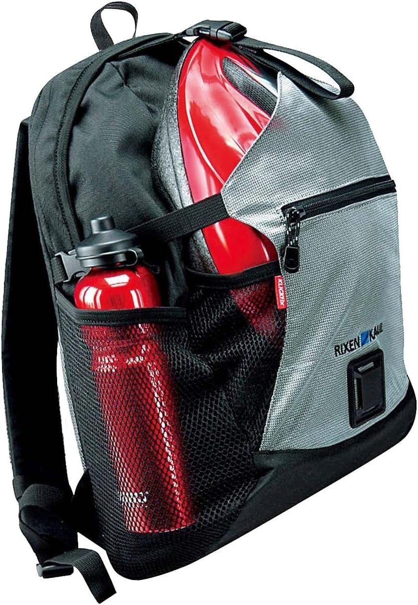 KLICKfix Farradtasche Freepack Sport Schwarz-Sil Rucksack, 20 x 30 x 40 cm, 24 Liter
