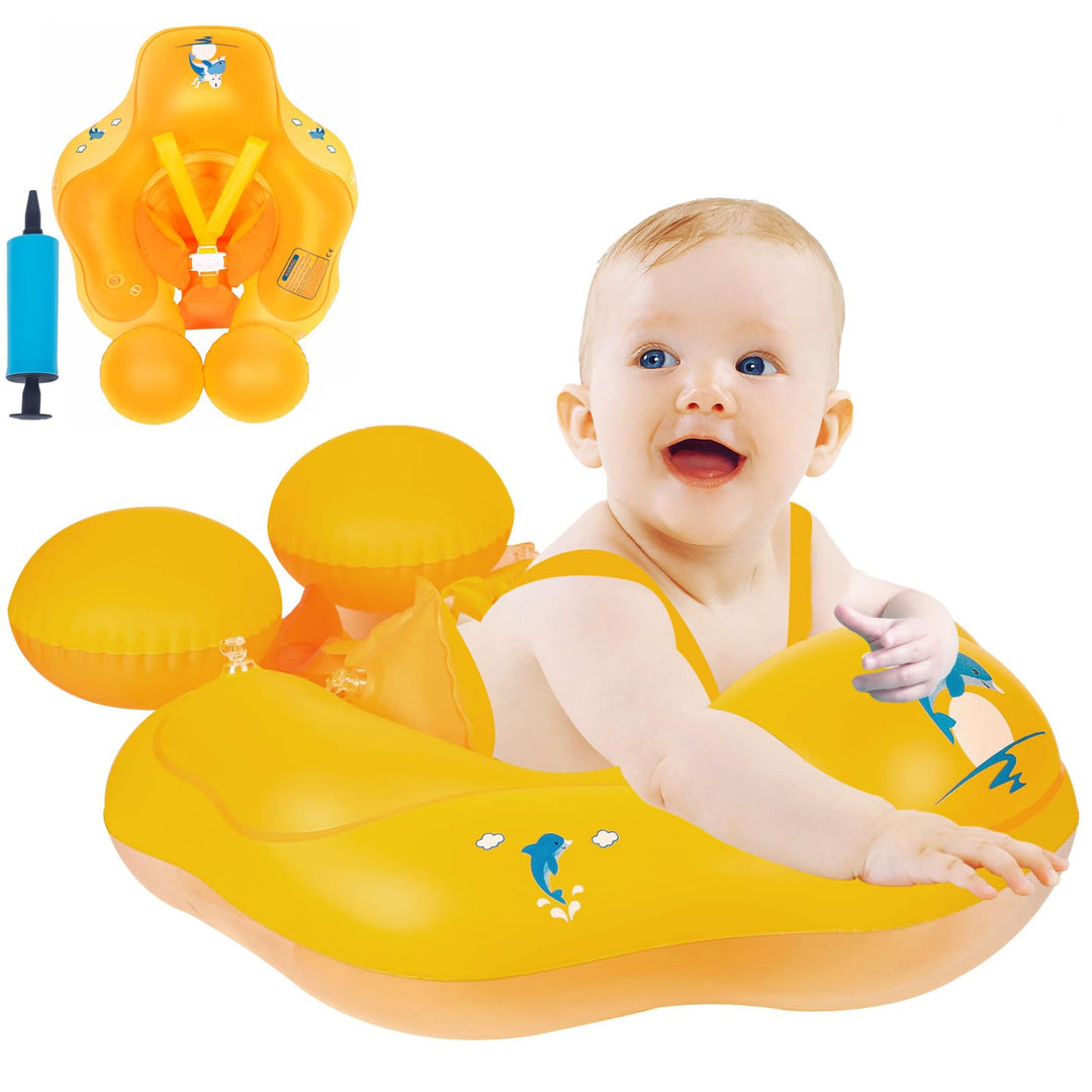 Aufblasbare Baby Schwimmfloat 0-6 Monate Baby Pool Float mit Sicherheitssitz 6-12 Monate Säugling Kl