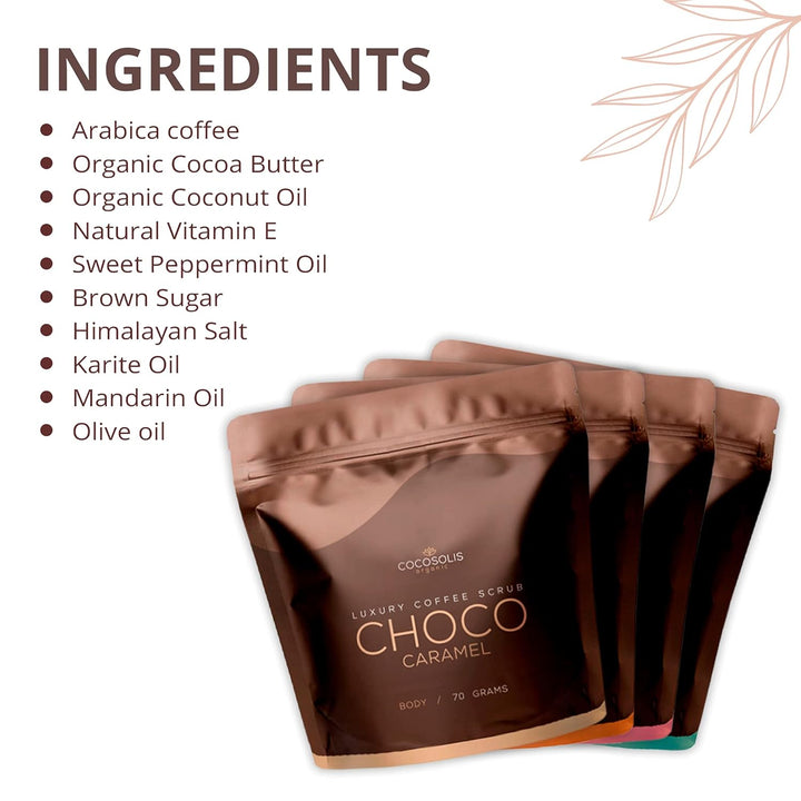 COCOSOLIS SCRUB Kaffee-Body Scrub-Set - ätherische Öle - Das perfekte luxuriöse Geschenkset Frauen -