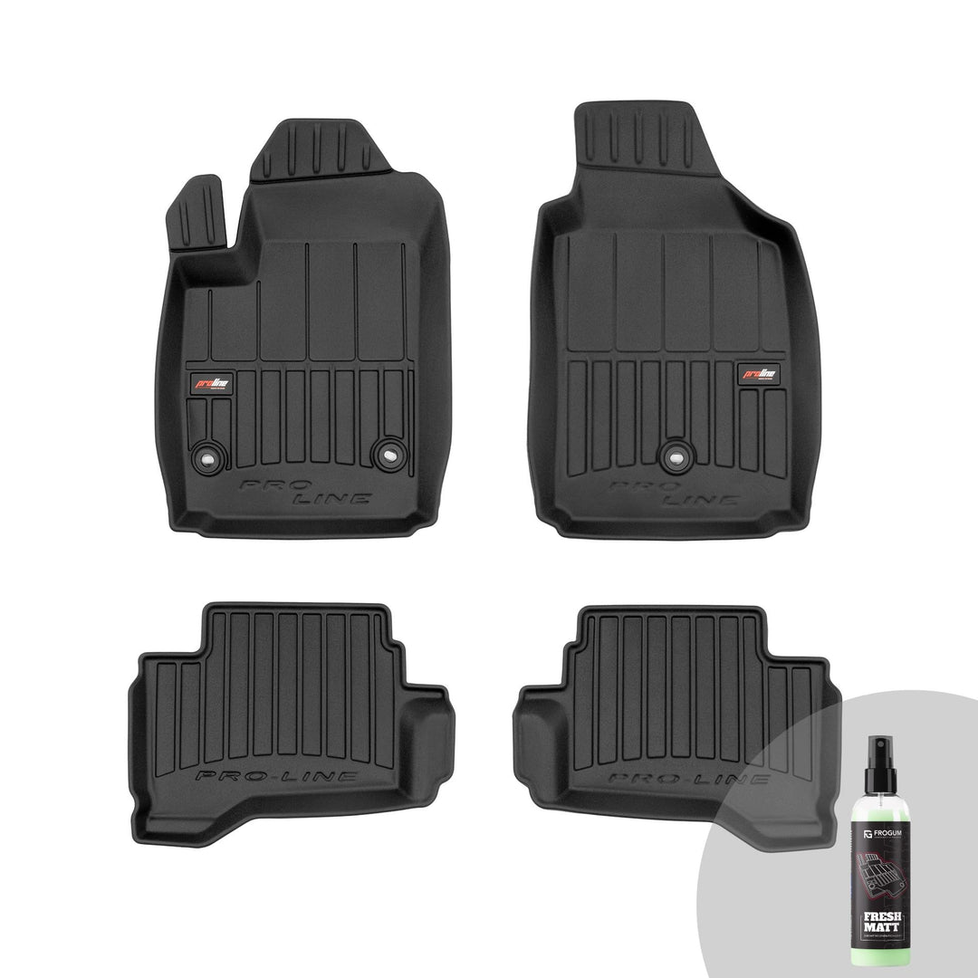 FROGUM ProLine 3D Gummimatten Exklusiven Auto Fussmatten Autofussmatten für FIAT 500e I 2015-2020 |