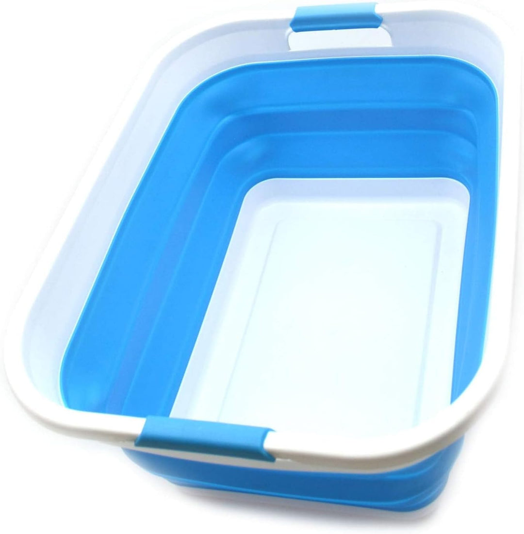 SAMMART 41L Collapsible Plastic Laundry Basket - Foldable Pop Up Storage Container/Organizer - Porta