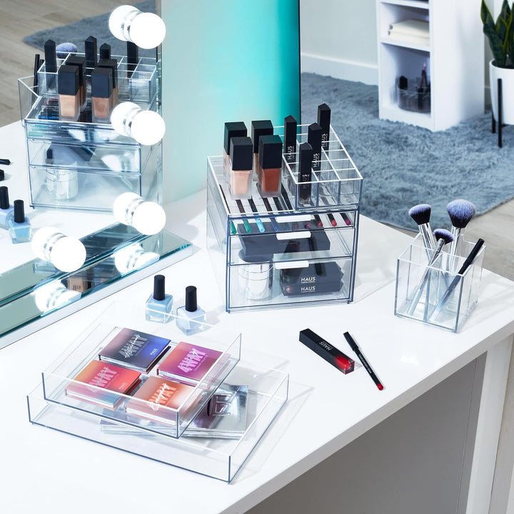 iDesign Make-up Organizer, Schmink Aufbewahrung mit 3 Schubladen aus der Signature Series by Sarah T