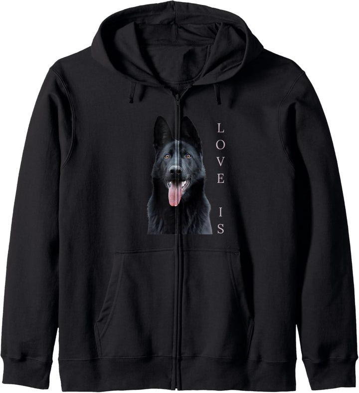 Black German Shepherd Shirt Shepard TShirt Dog Mom Dad Love Kapuzenjacke