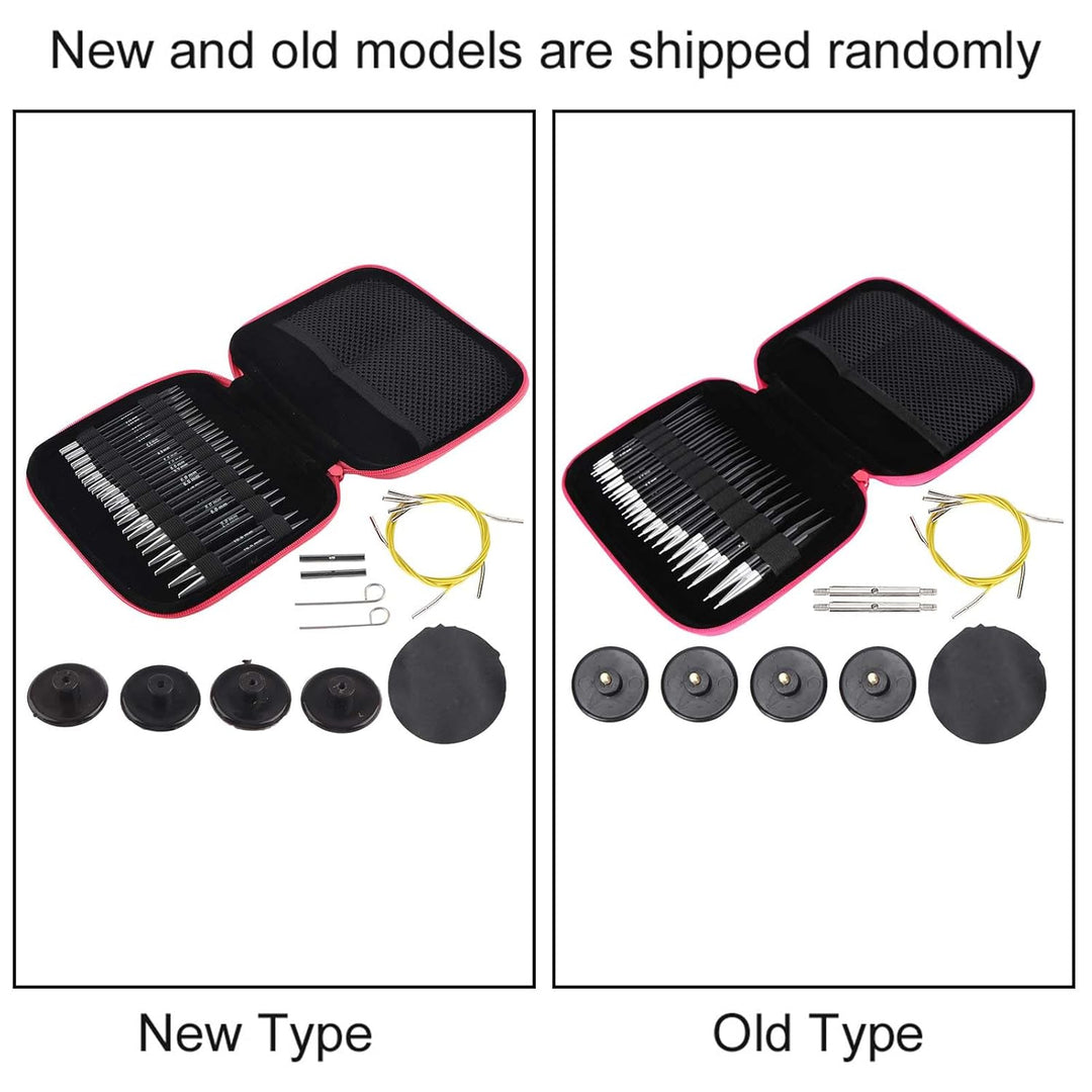 Stricknadel-Set Doppelspitze Stricknadeln Austauschbare Rundstricknadeln mit Etui für Socken