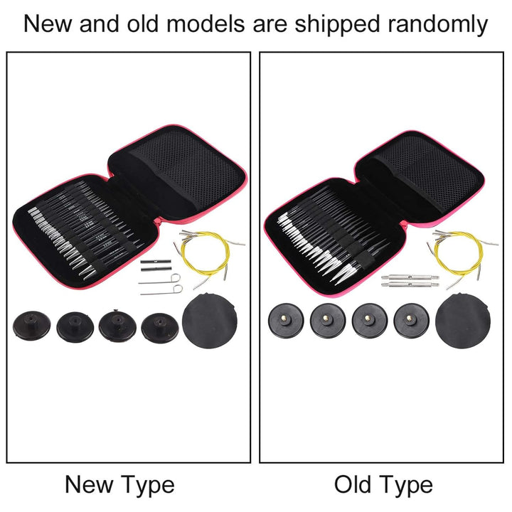 Stricknadel-Set Doppelspitze Stricknadeln Austauschbare Rundstricknadeln mit Etui für Socken