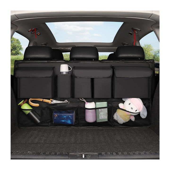 CGEAMDY Multifunktionale Auto Organizer Rücksitz, Kofferraum Organizer Auto, Oxford Tuch Auto Koffer
