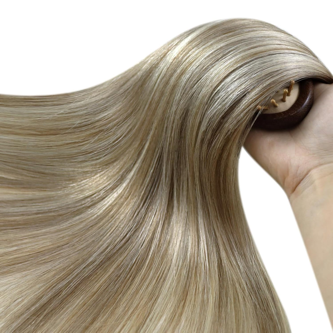 YoungSee Microring Extensions Echthaar Hellbraun Microring Extensions 60 cm Microring Hair Extension