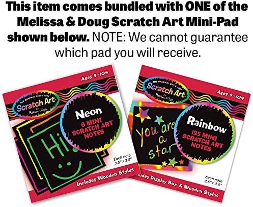 Alphabets: Wooden Stamp Set + FREE Melissa & Doug Scratch Art Mini-Pad Bundle [35576]