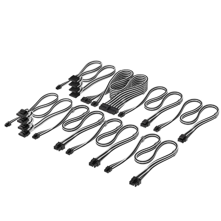 Corsair Elite Premium Pro-Kit mit Einzeln Ummantelten Typ 4-Netzteilkabeln – Flache Kabelkämme, Drei